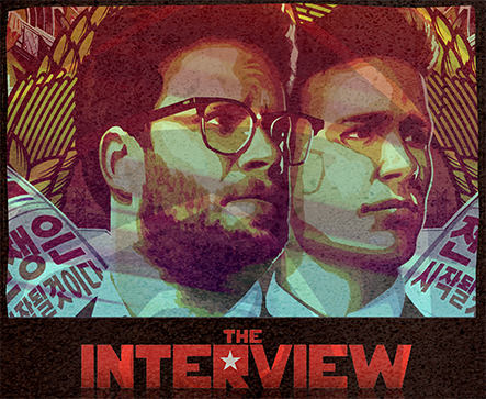 Faces of Seth Rogan and James Franco who starred in The Interview